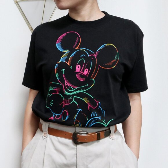 Neon Mickey Mouse Tee 🐭 AARDA FASHION - Picture 2 of 8